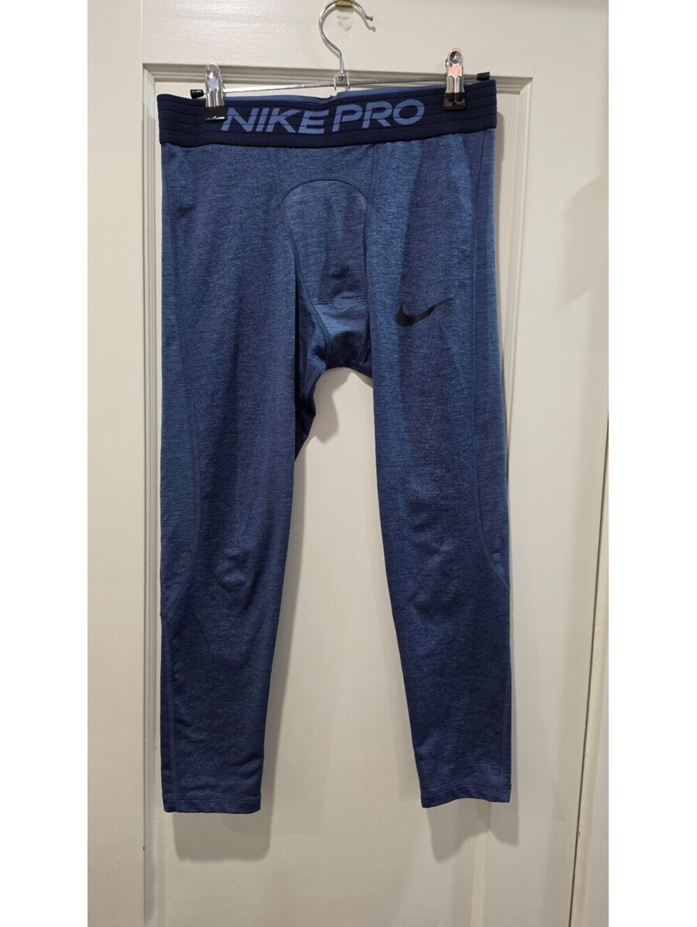 Nike Pro Dri-FIT Men's Athletic Leggings Medium Blue